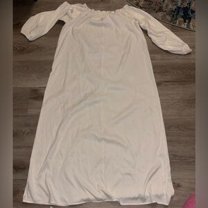 SHEIN Cream Long Sleeve Chemise